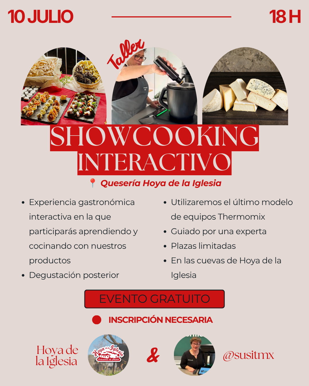 CARTEL EVENTO SHOWCOOKING INTERACTIVO COCINA EN DIRECTO